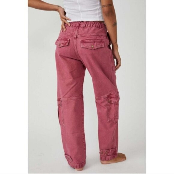 **SOLD NWOT Free People Berry Marx Slouchy Cargo Jeans - Picture 4 of 11